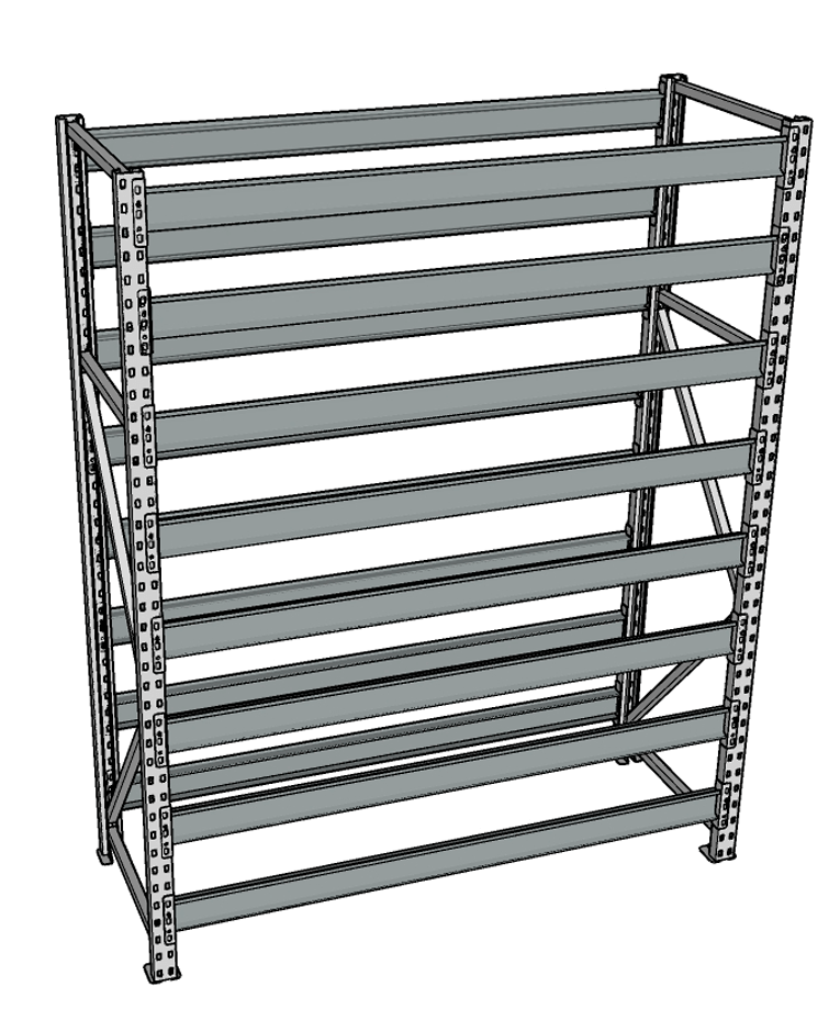 Стеллаж грузовой СГР 2000x1200x800 8 полок (без настила) купить в Ставрополе Стеллаж грузовой СГР 2000x1200x800 8 полок (без настила) купить в Ставрополе