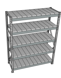 Стеллаж грузовой СГР 3000x1500x400 5 полок (металл)