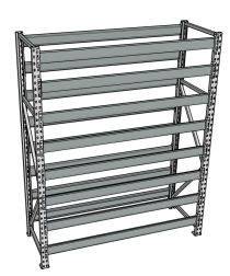 Стеллаж грузовой СГР 2000x1500x500 8 полок (без настила)