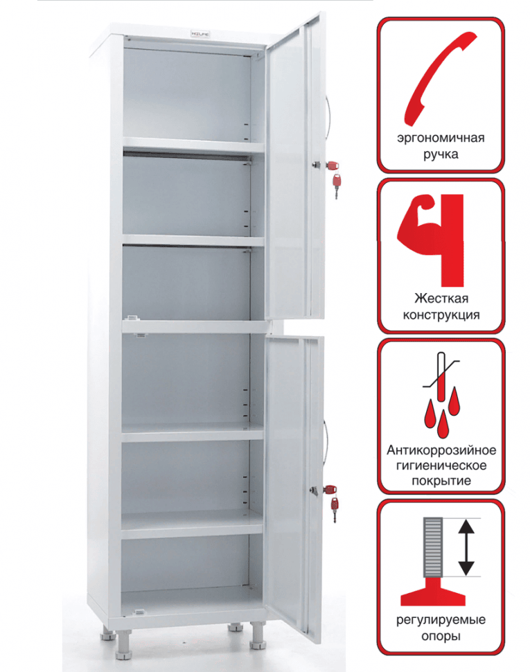 Медицинский шкаф HILFE МД 1 1657/SS купить в Ставрополе