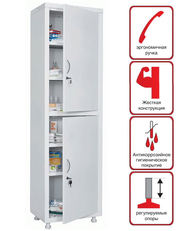 Медицинский шкаф HILFE МД 1 1657/SS купить в Ставрополе
