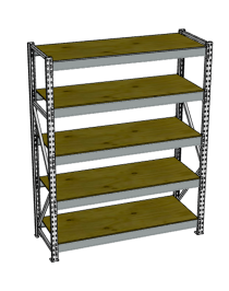 Стеллаж грузовой СГР 2000x1500x800 5 полок (фанера)