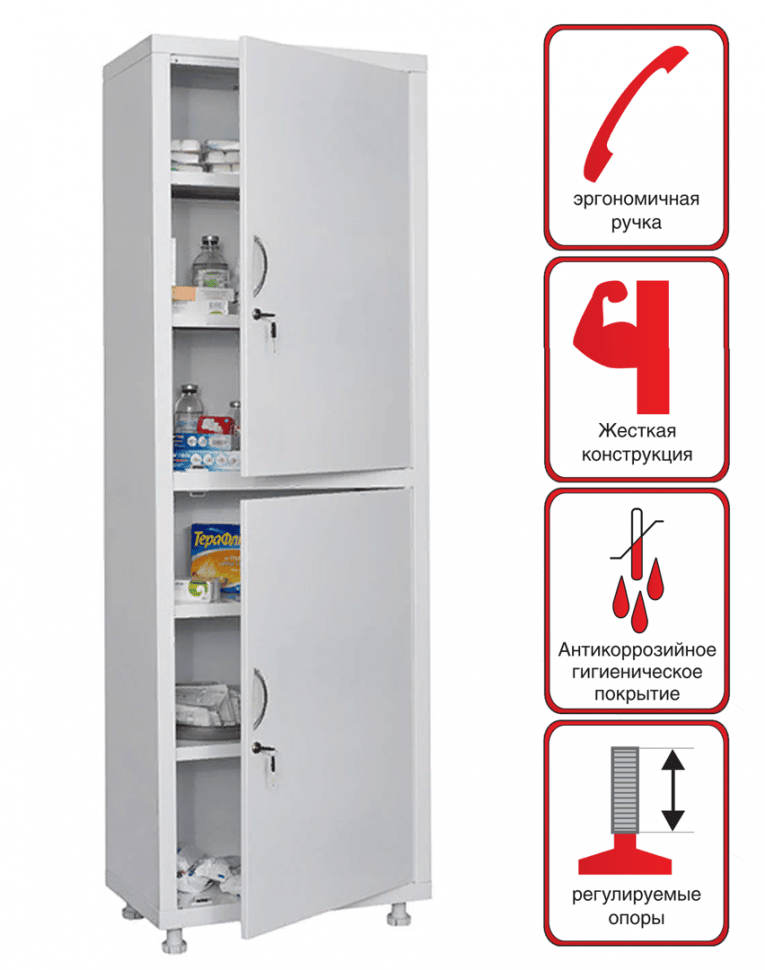 Медицинский шкаф HILFE МД 1 1760/SS купить в Ставрополе