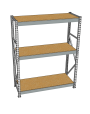 Стеллаж грузовой СГР 2500x2100x400 3 полки (ДСП)