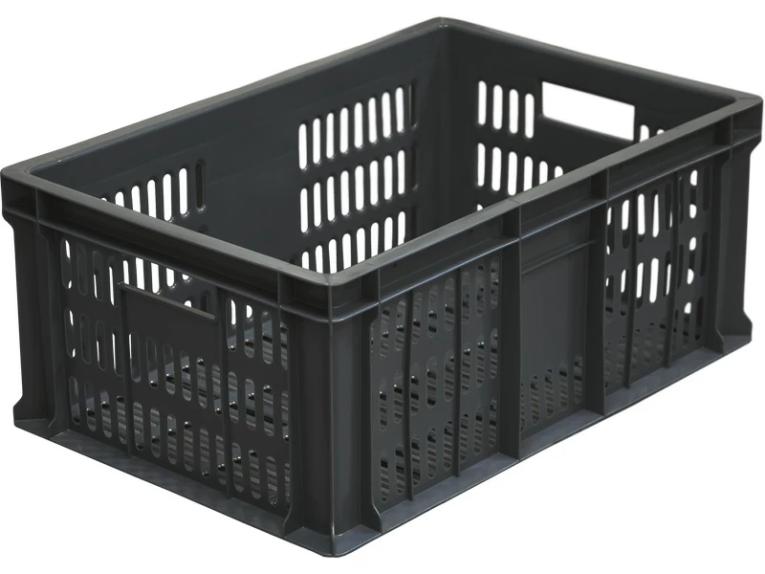 Ящик 600х400х250 с перфорацией чёрный купить в Ставрополе Ящик 600х400х250 с перфорацией чёрный купить в Ставрополе