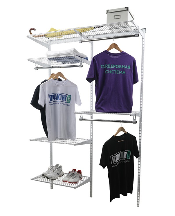 Гардеробная система Практик Home Optima G120 белая купить в Ставрополе Гардеробная система Практик Home Optima G120 белая купить в Ставрополе