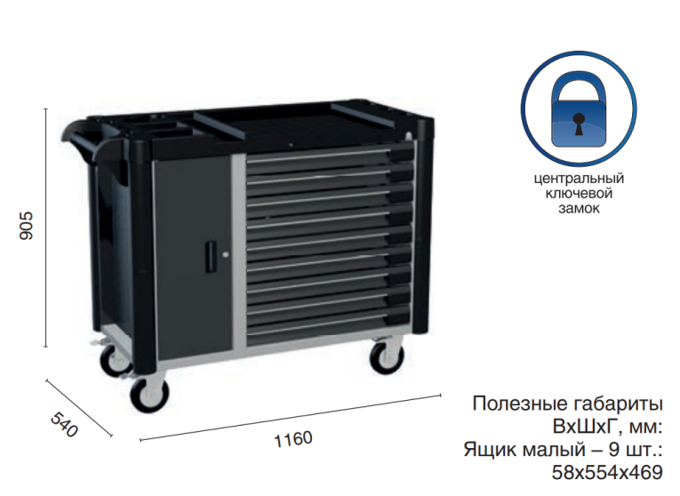 Инструментальная тележка WDS-9.1 new купить в Ставрополе Инструментальная тележка WDS-9.1 new купить в Ставрополе