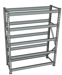 Стеллаж грузовой СГР 2000x1800x500 5 полок (без настила)