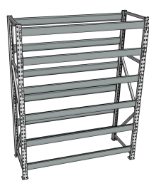 Стеллаж грузовой СГР 2500x1800x800 6 полок (без настила)