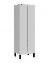 Шкаф-локер ДиКом УНО-322, корпус RAL 7038, двери RAL 7038, на ножках