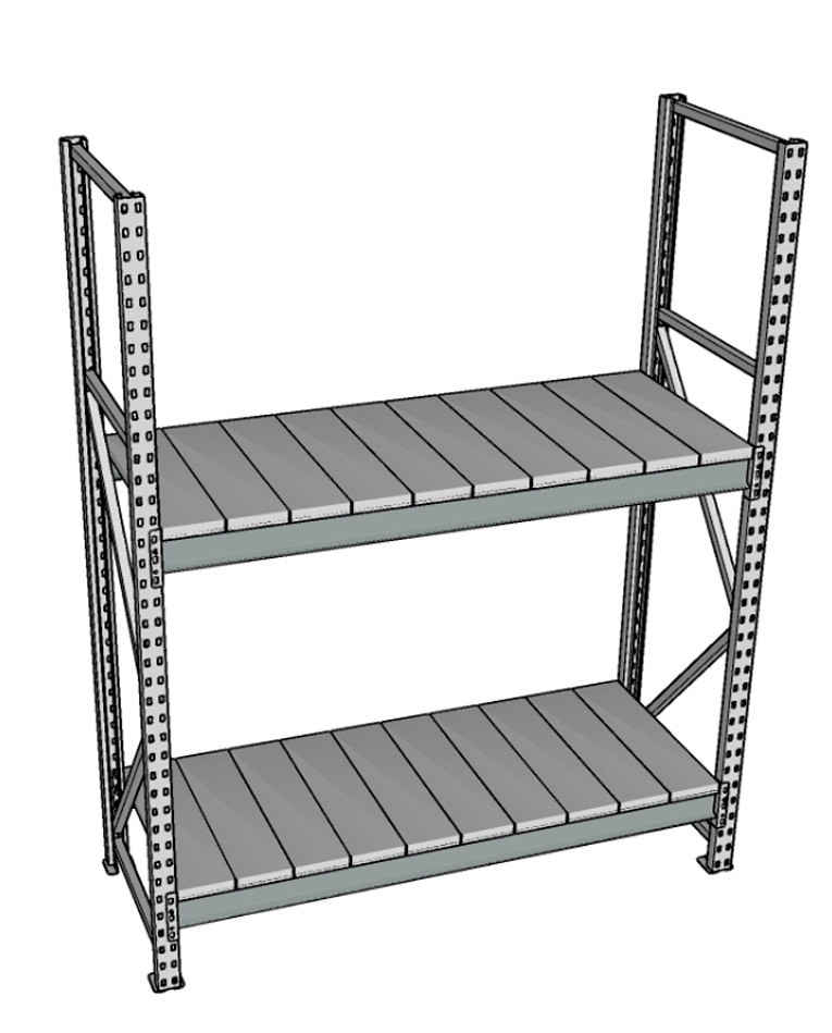 Стеллаж грузовой СГР 3000x2100x1000 2 полки (металл) купить в Ставрополе Стеллаж грузовой СГР 3000x2100x1000 2 полки (металл) купить в Ставрополе