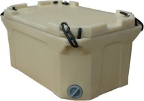 Контейнер 790х490х400 мм бежевый с крышкой