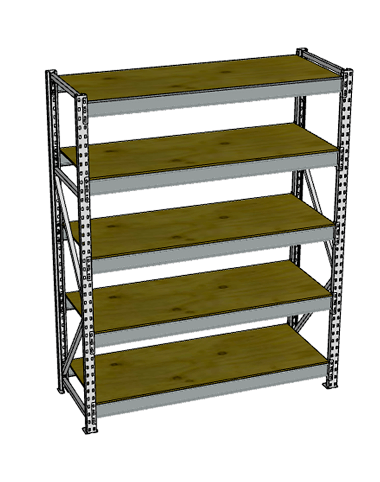 Стеллаж грузовой СГР 3000x900x800 5 полок (фанера) купить в Ставрополе Стеллаж грузовой СГР 3000x900x800 5 полок (фанера) купить в Ставрополе