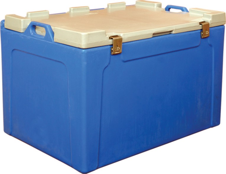 Контейнер 750х530х520 мм синий с крышкой купить в Ставрополе