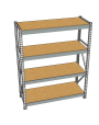 Стеллаж грузовой СГР 2000x1200x600 4 полки (ДСП)