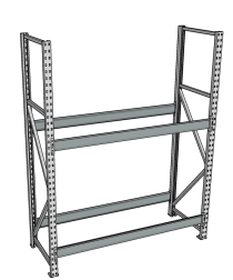 Стеллаж грузовой СГР 2000x1200x1000 2 полки (без настила)