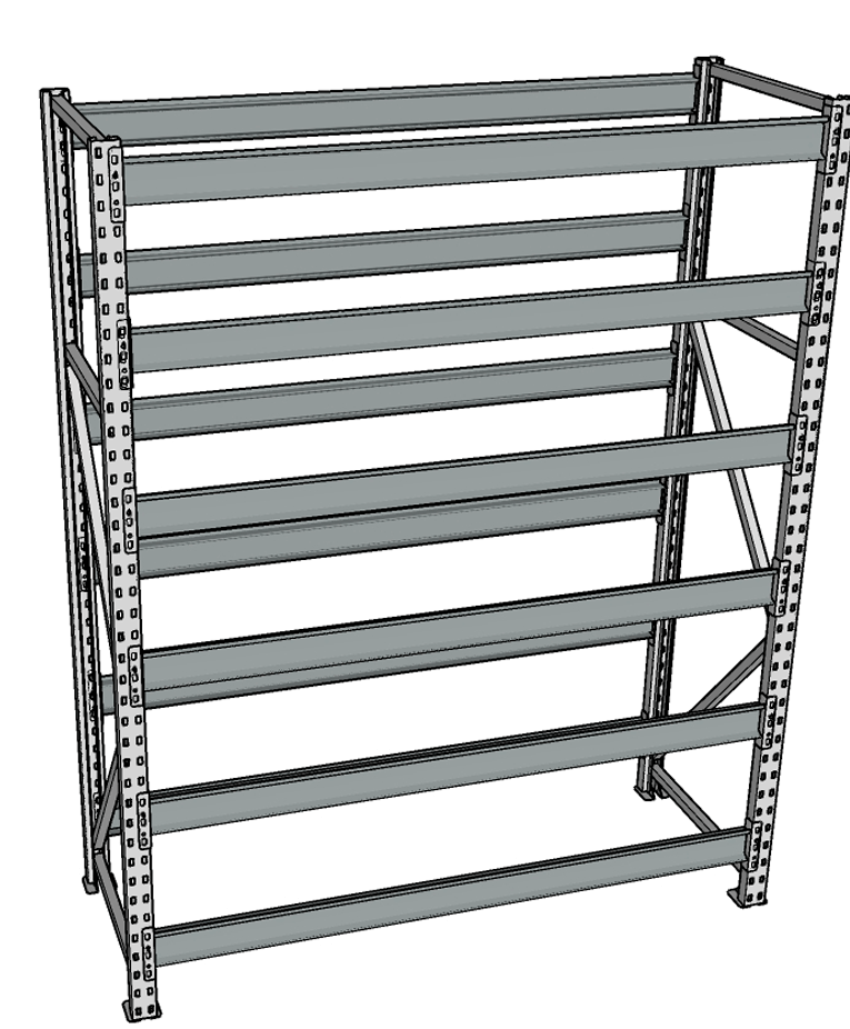 Стеллаж грузовой СГР 2000x1500x400 6 полок (без настила) купить в Ставрополе Стеллаж грузовой СГР 2000x1500x400 6 полок (без настила) купить в Ставрополе