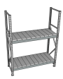 Стеллаж грузовой СГР 2500x1500x600 2 полки (металл) Стеллаж грузовой СГР 2500x1500x600 2 полки (металл)