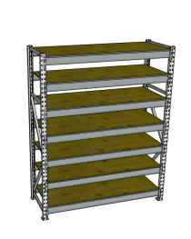 Стеллаж грузовой СГР 2000x1800x800 7 полок (фанера)