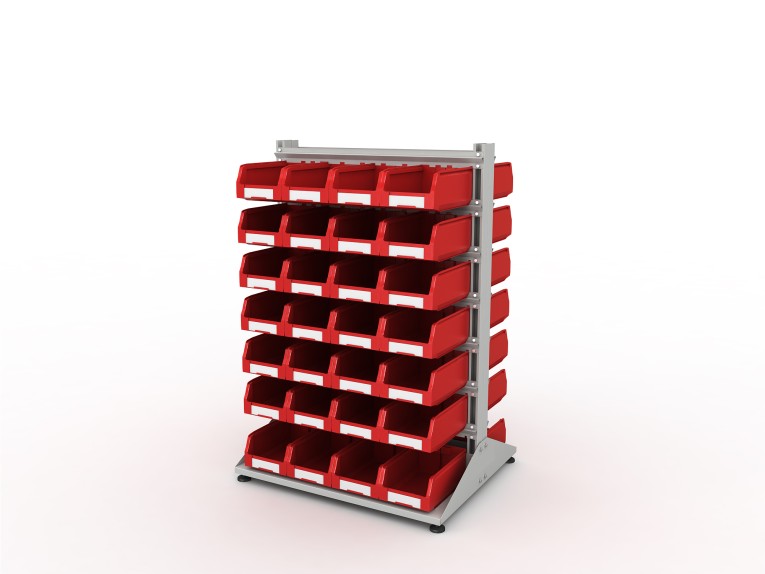 Стеллаж для пластиковых лотков SORTEX двухсторонний 1500x1000x800.03 купить в Ставрополе