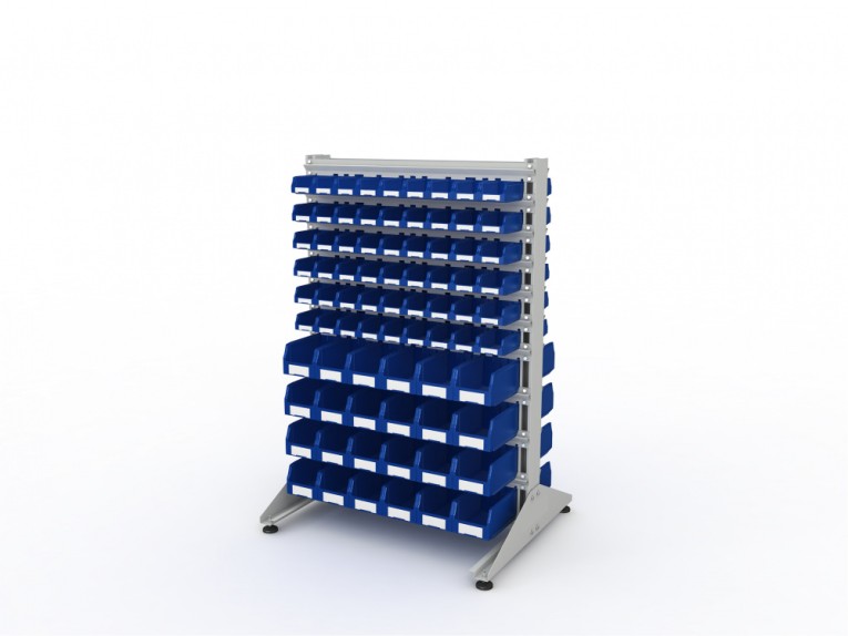 Стеллаж для пластиковых лотков SORTEX двухсторонний 1500x1000x800.04 купить в Ставрополе