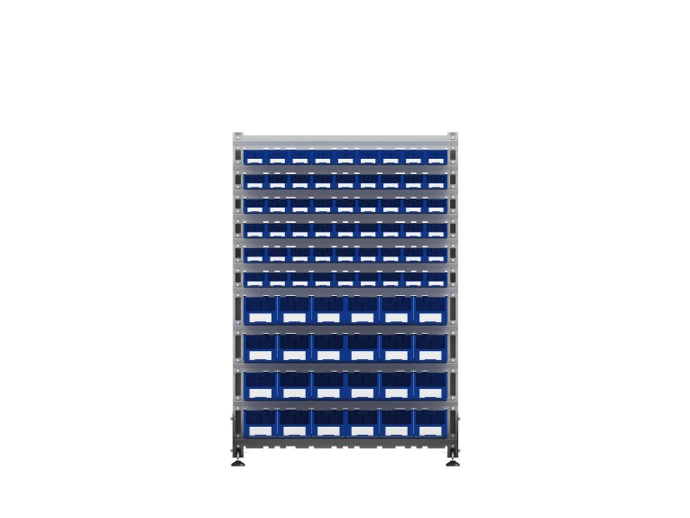 Стеллаж для пластиковых лотков SORTEX двухсторонний 1500x1000x800.04 купить в Ставрополе