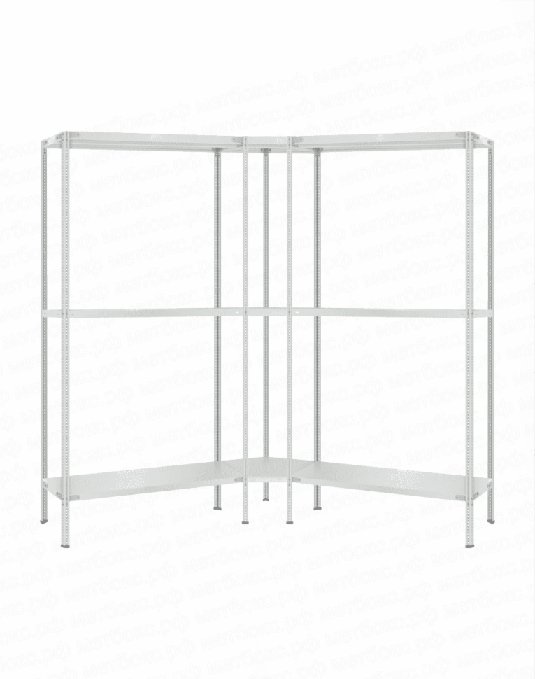 Стеллаж угловой 2000х1800х1800 (3 яруса глубиной 600мм) купить в Ставрополе Стеллаж угловой 2000х1800х1800 (3 яруса глубиной 600мм) купить в Ставрополе