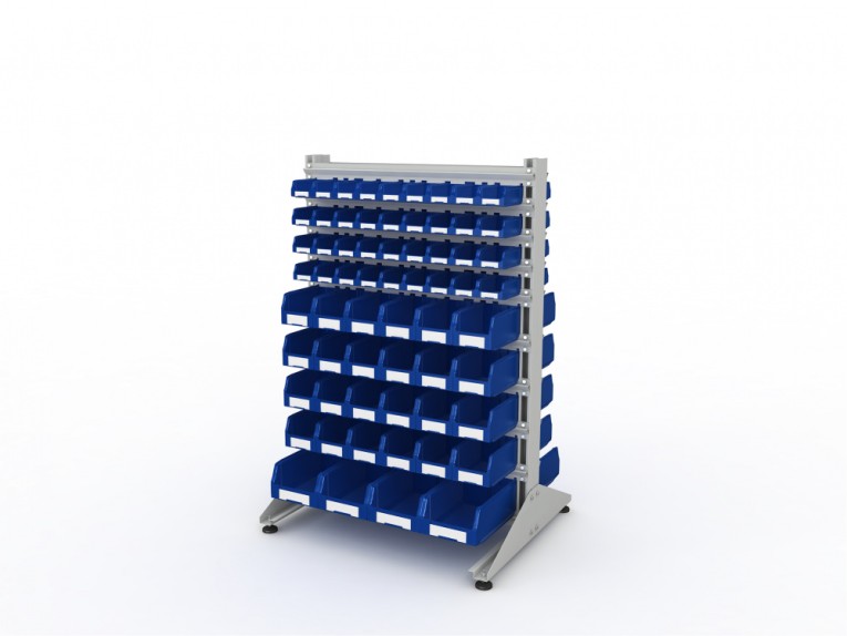 Стеллаж для пластиковых лотков SORTEX двухсторонний 1500x1000x800.05 купить в Ставрополе