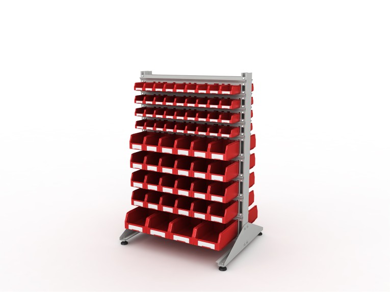 Стеллаж для пластиковых лотков SORTEX двухсторонний 1500x1000x800.05 купить в Ставрополе