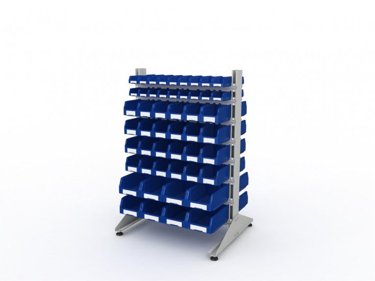 Стеллаж для пластиковых лотков SORTEX двухсторонний 1500x1000x800.06 купить в Ставрополе