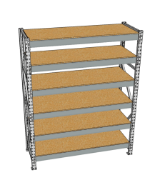 Стеллаж грузовой СГР 3000x2100x1000 6 полок (ДСП)
