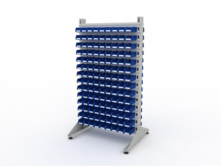 Стеллаж для пластиковых лотков SORTEX двухсторонний 1800x1000x800.01 купить в Ставрополе