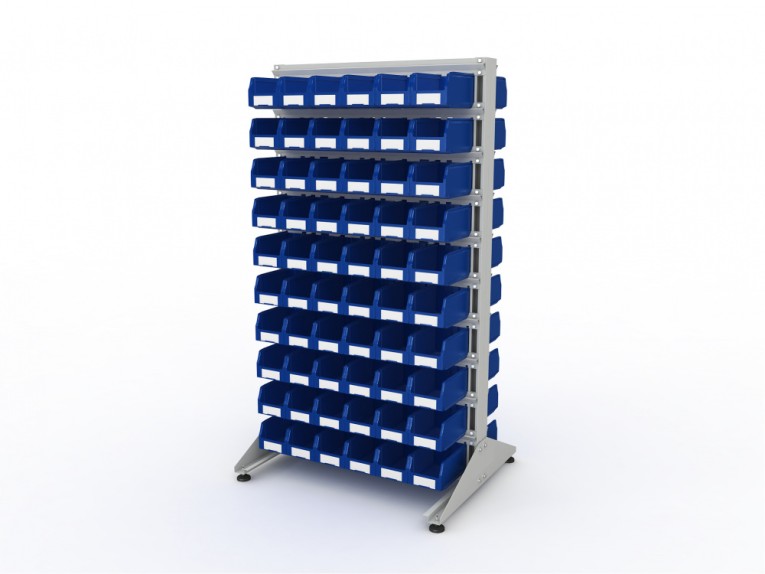 Стеллаж для пластиковых лотков SORTEX двухсторонний 1800x1000x800.02 купить в Ставрополе