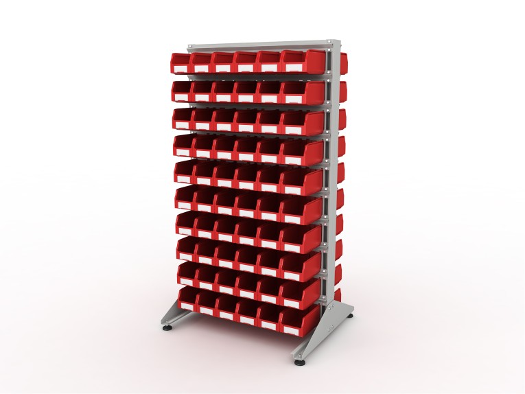 Стеллаж для пластиковых лотков SORTEX двухсторонний 1800x1000x800.02 купить в Ставрополе