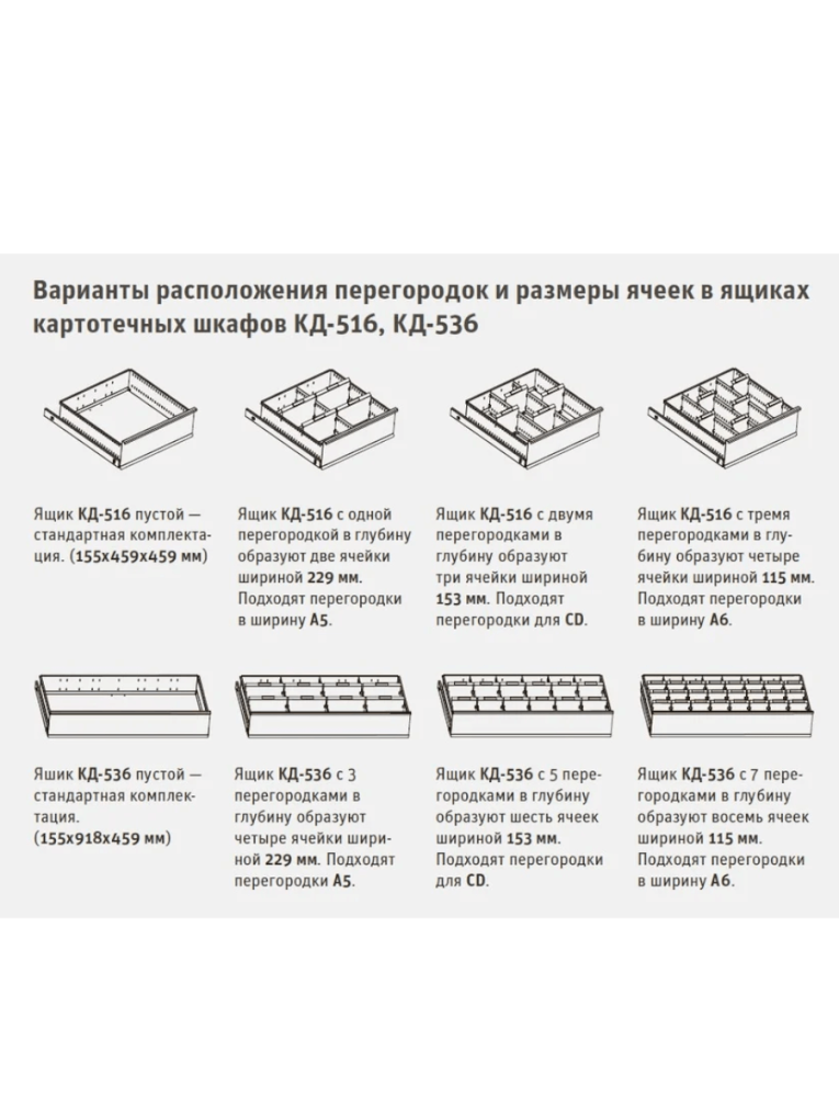 Шкаф картотечный ДиКом КД-516 (без перегородок) купить в Ставрополе