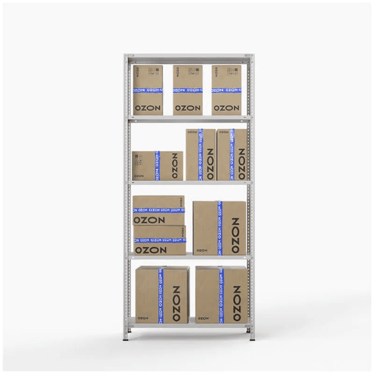 Стеллаж ПВЗ Озон 2000х1000х400 5 полок купить в Ставрополе Стеллаж ПВЗ Озон 2000х1000х400 5 полок купить в Ставрополе