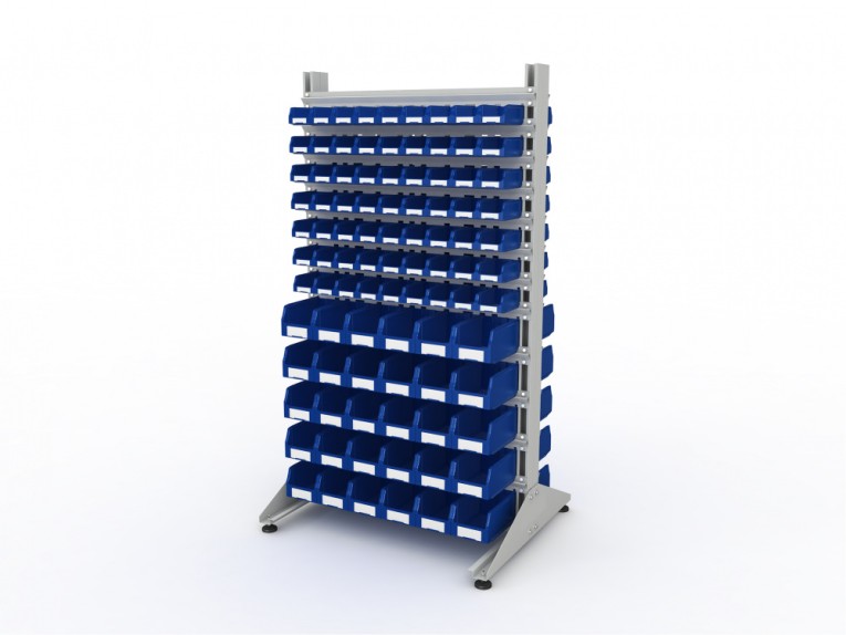 Стеллаж для пластиковых лотков SORTEX двухсторонний 1800x1000x800.04 купить в Ставрополе