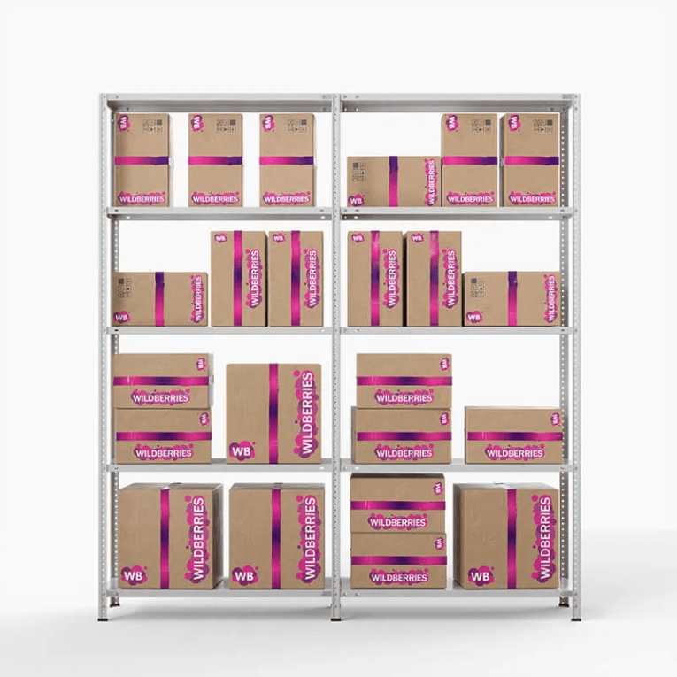 Стеллаж ПВЗ Wildberries 2000х2000х400 5 полок купить в Ставрополе Стеллаж ПВЗ Wildberries 2000х2000х400 5 полок купить в Ставрополе
