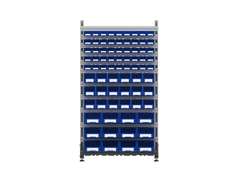 Стеллаж для пластиковых лотков SORTEX двухсторонний 1800x1000x800.06 купить в Ставрополе