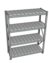 Стеллаж грузовой СГР 3000x1200x1000 4 полки (металл)
