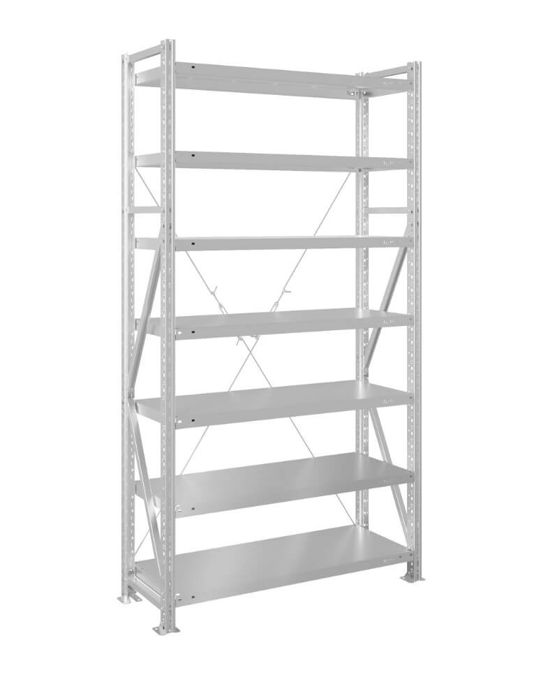 Стеллаж MS U 2500x1200x500 7 полок (280 кг, металл) купить в Ставрополе