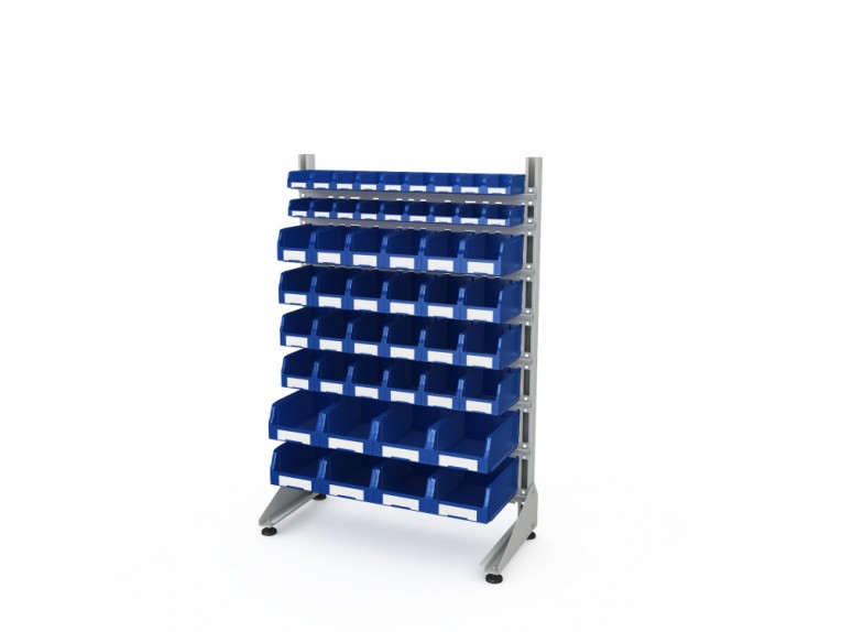 Стеллаж для пластиковых лотков SORTEX односторонний 1500x1000x450.06 купить в Ставрополе