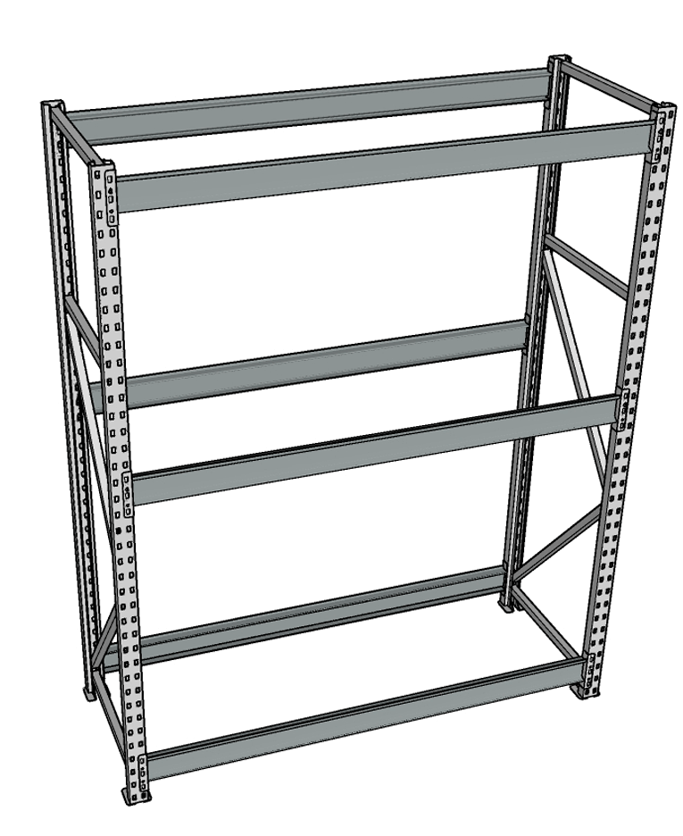 Стеллаж грузовой СГР 2000x1500x400 3 полки (без настила) купить в Ставрополе Стеллаж грузовой СГР 2000x1500x400 3 полки (без настила) купить в Ставрополе