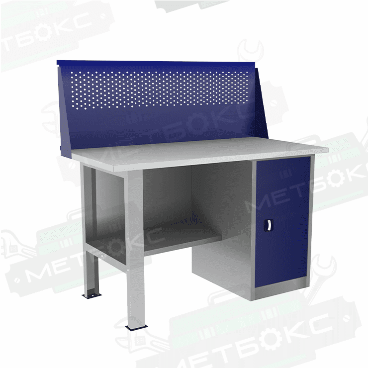 Однотумбовый слесарный верстак ВП-2/1,2 с экраном купить в Ставрополе