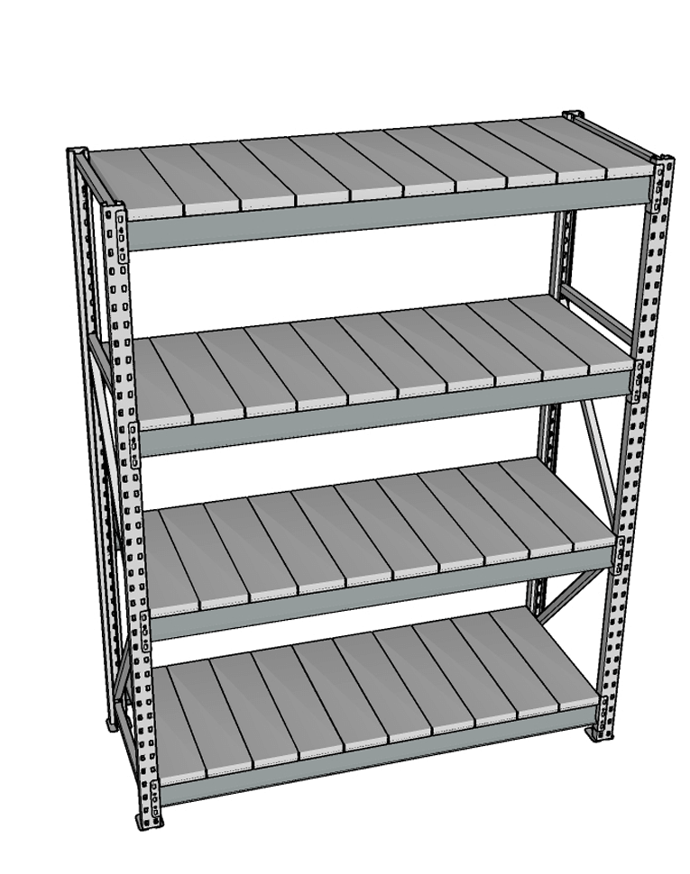 Стеллаж грузовой СГР 3000x1500x800 4 полки (металл) купить в Ставрополе Стеллаж грузовой СГР 3000x1500x800 4 полки (металл) купить в Ставрополе