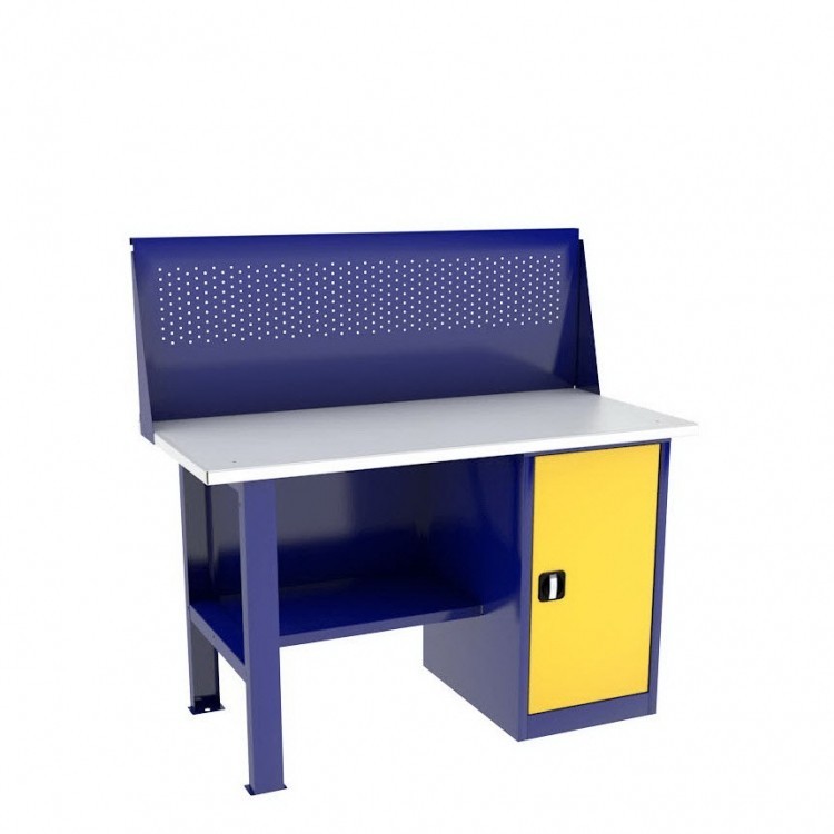 Однотумбовый слесарный верстак ВП-2/1,4 с экраном купить в Ставрополе