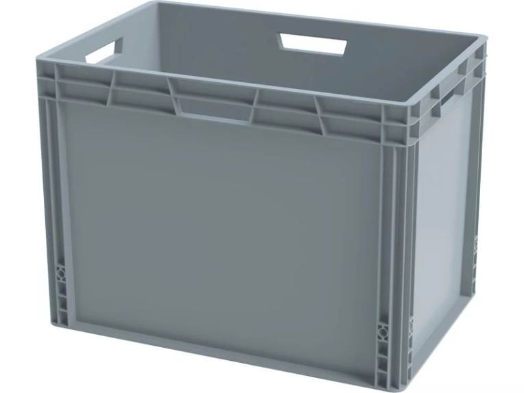 Ящик 600х400х440 cплошной, усиленное дно, цв. серый купить в Ставрополе