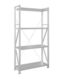 Стеллаж MS U 2500x1200x500 4 полки (350 кг, перф) Стеллаж MS U 2500x1200x500 4 полки (350 кг, перф)