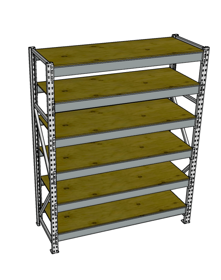 Стеллаж грузовой СГР 3000x2100x500 6 полок (фанера) купить в Ставрополе Стеллаж грузовой СГР 3000x2100x500 6 полок (фанера) купить в Ставрополе